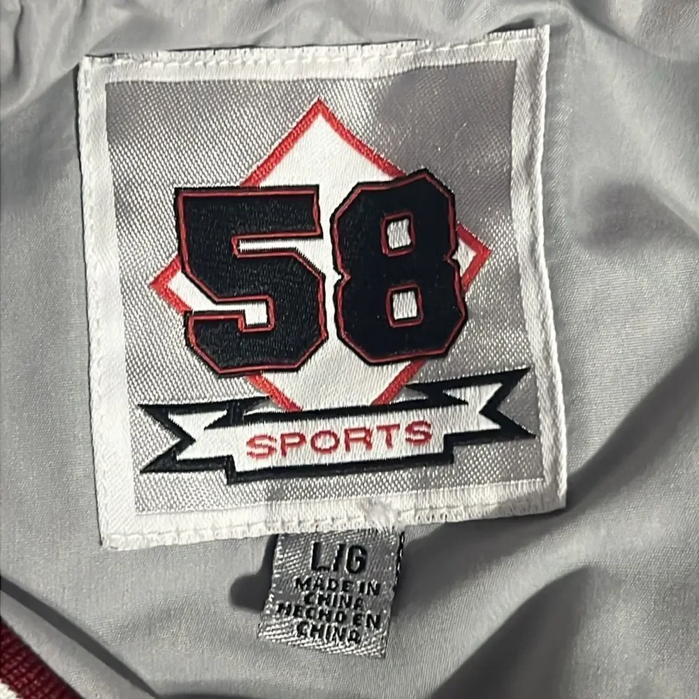 🏈 Vintage OKLAHOMA SOONERS Polyester Pullover Jacket Fleece Lined Men Sz L -EUC - Picture 10 of 12